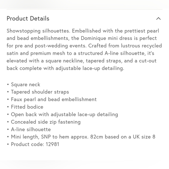 Oh Polly Dominique Embellished Structured A-Line Mini Dress - Picture 7 of 8